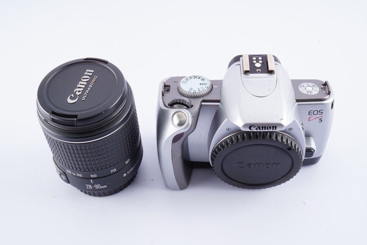 【S2125】 Canon EOS KISS 5/EF 28-90 4-5.6 EX+5 Canon EOS Kiss 5 35mm Film Camera w/ EF 28-90mm F/4-5.6