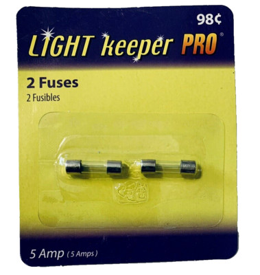 Light Keeper Pro 5 Amp Fuses 2 pack For Christmas Light Strings and Hobby Use