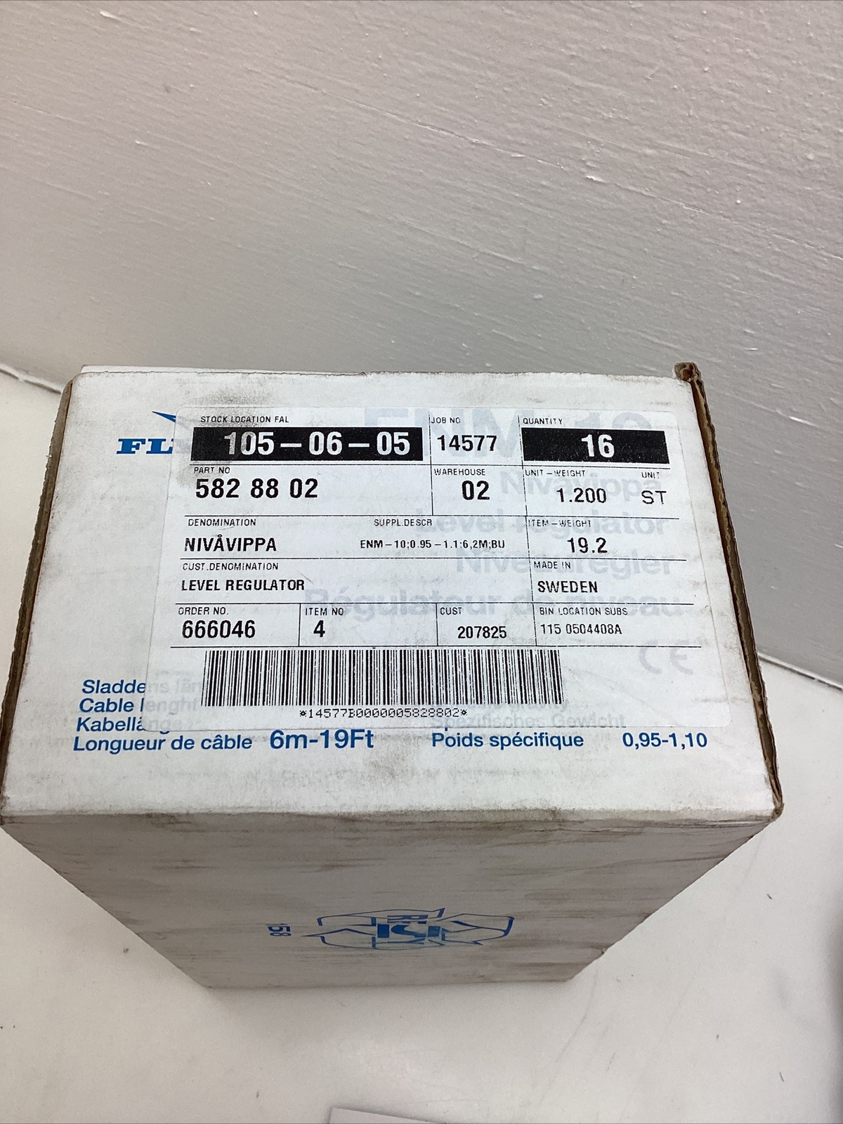 Flygt Xylem ENM-10 Float Switch Blue Bulb Level Regulator NIB | eBay