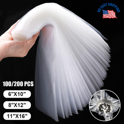 100/300 Quart Vacuum Sealer Bags 8x12 6x10 Embossed Food Saver Storage Package