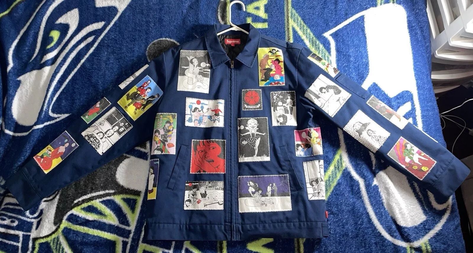 Veste de travail Supreme Toshio Saeki 2020 taille marine bon état rare limitée