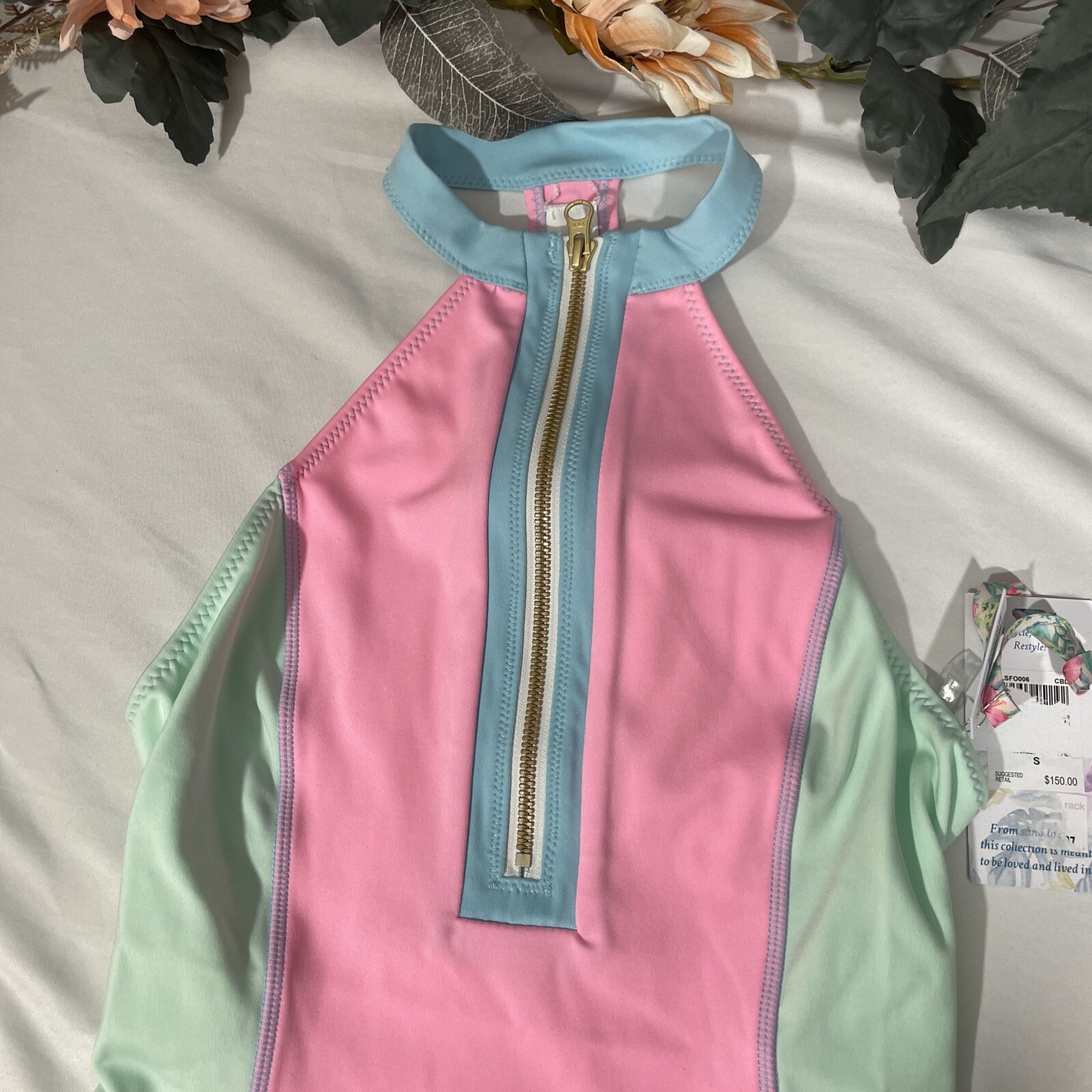 NWT $150 Hurley x LoveShackFancy [ Small ] Max One Piece Swimsuit #5218 image 3