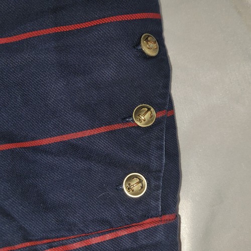 Nautical Navy Blue Red Tommy Hilfiger Gold Buttons American Sailor Shorts 8 EUC - Picture 2 of 6
