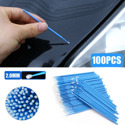 100Pcs Car Touch Up Paint Micro Brush Brushes Small Tips 2.0mm Micro Applicator
