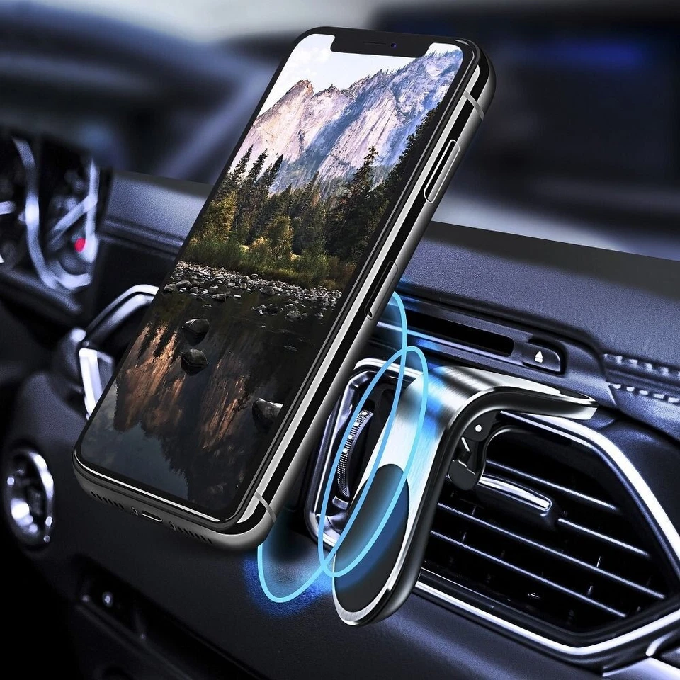 SUPPORTO CELLULARE AUTO MAGNETICO PER BOCCHETTE ARIA PORTA TELEFONO CON CALAMITA - Immagine 3 di 4