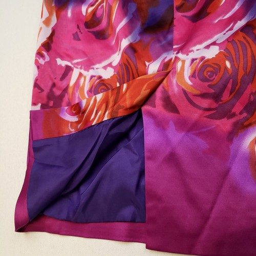 Karen Millen Dress VERY GOOD Bodycon Short UK 14 US 10 EU 42 Purple Floral - Picture 7 of 9