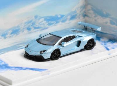 ED MJ 1:64 HEC Ice Blue Aventador LP700-4 Sports Model Diecast Collect Car