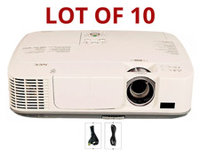 Lot Of 10 Nec Np-m311w 3lcd Projector Wxga 3100 Ansi Hdmi Full Hd Hdmi