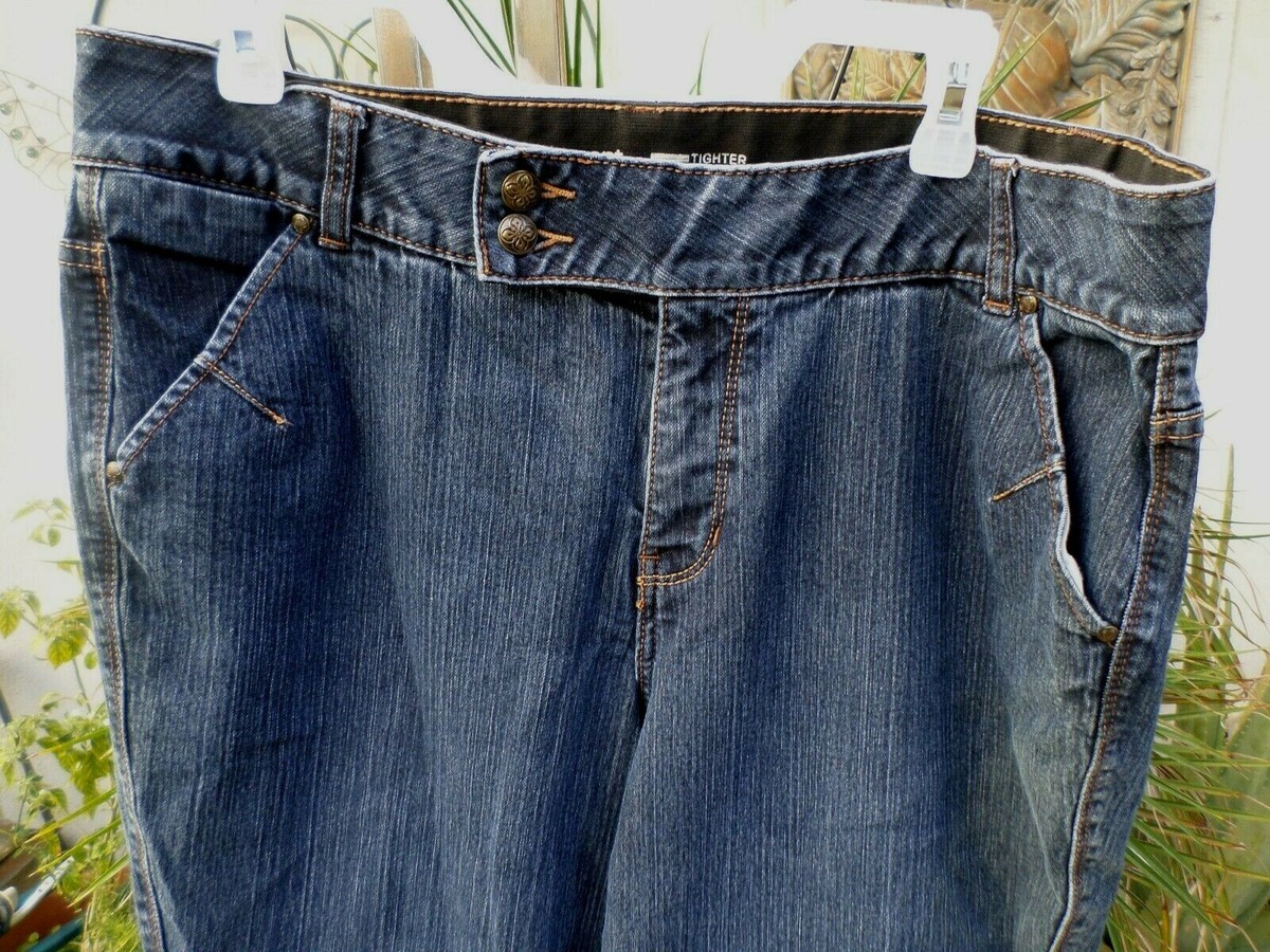 Jean Flare Lane Bryant Taille 18 Tall - Bleu Foncé, Technologie Ventre Plat, Très Bon état