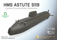 HMS Astute S119 - Submarine self assembly model kit scale 1:150 646 mm / 25.4''