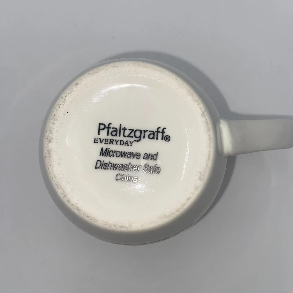 Taza Pfaltzgraff Blanca Roja Buenos Días Querido Ciervo Silueta Foto 4 de 4