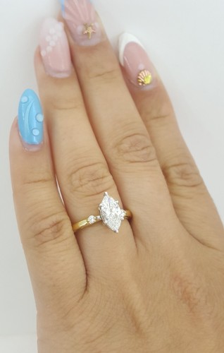 TACORI Sculpted Crescent 56-2 Marquise Diamond Engagement Ring 1.08 ct GIA 18K - Picture 5 of 13