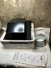 New Broan 636 Roof Cap with Built in Damper, Round Duct, Black w/Screen