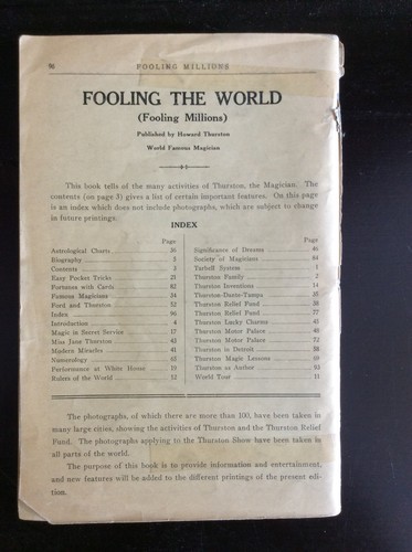 FOOLING MILLIONS - Howard Thurston-1928 - MAGIC, MAGICIANS, TRICKS - Picture 2 of 4