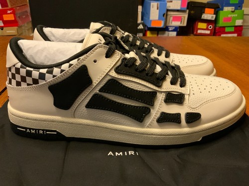 Amiri Men's Checkered Skeleton Leather Sneaker, Style#AMFOSR1050, Size 10/ 43 EU - 第 17/18 張圖片
