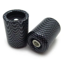 Carbon Grip Bar End Slider Kit Nologo Rubber For Kawasaki Ninja 250R 500R 650R