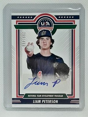 Liam Peterson 2022 USA Baseball Stars & Stripes - AUTO (289