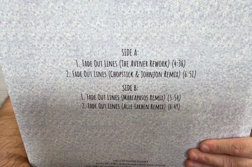 the avener - fade out line 12' maxi 45T vinyl - Picture 2 of 2