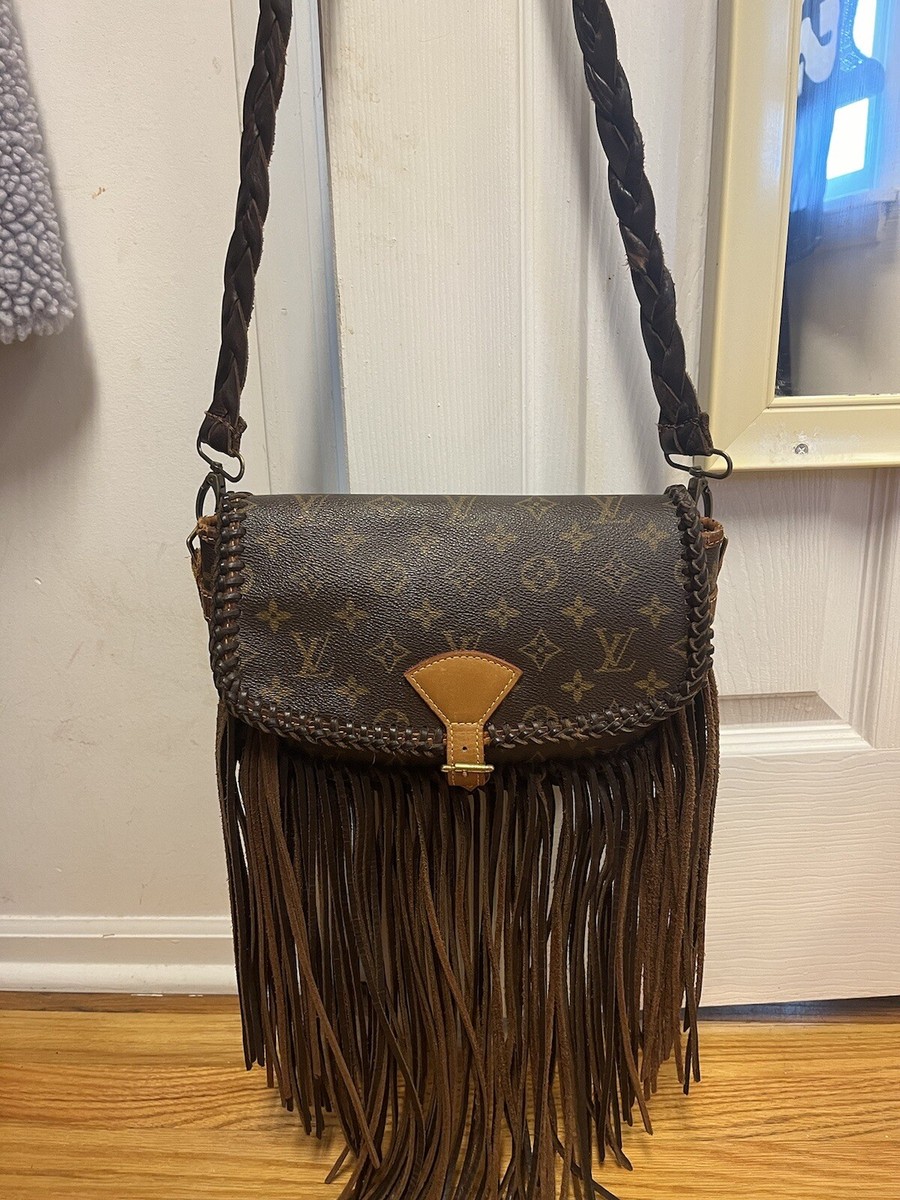 Authentic Louis Vuitton Boho Custom Handbag with Fringe beautiful