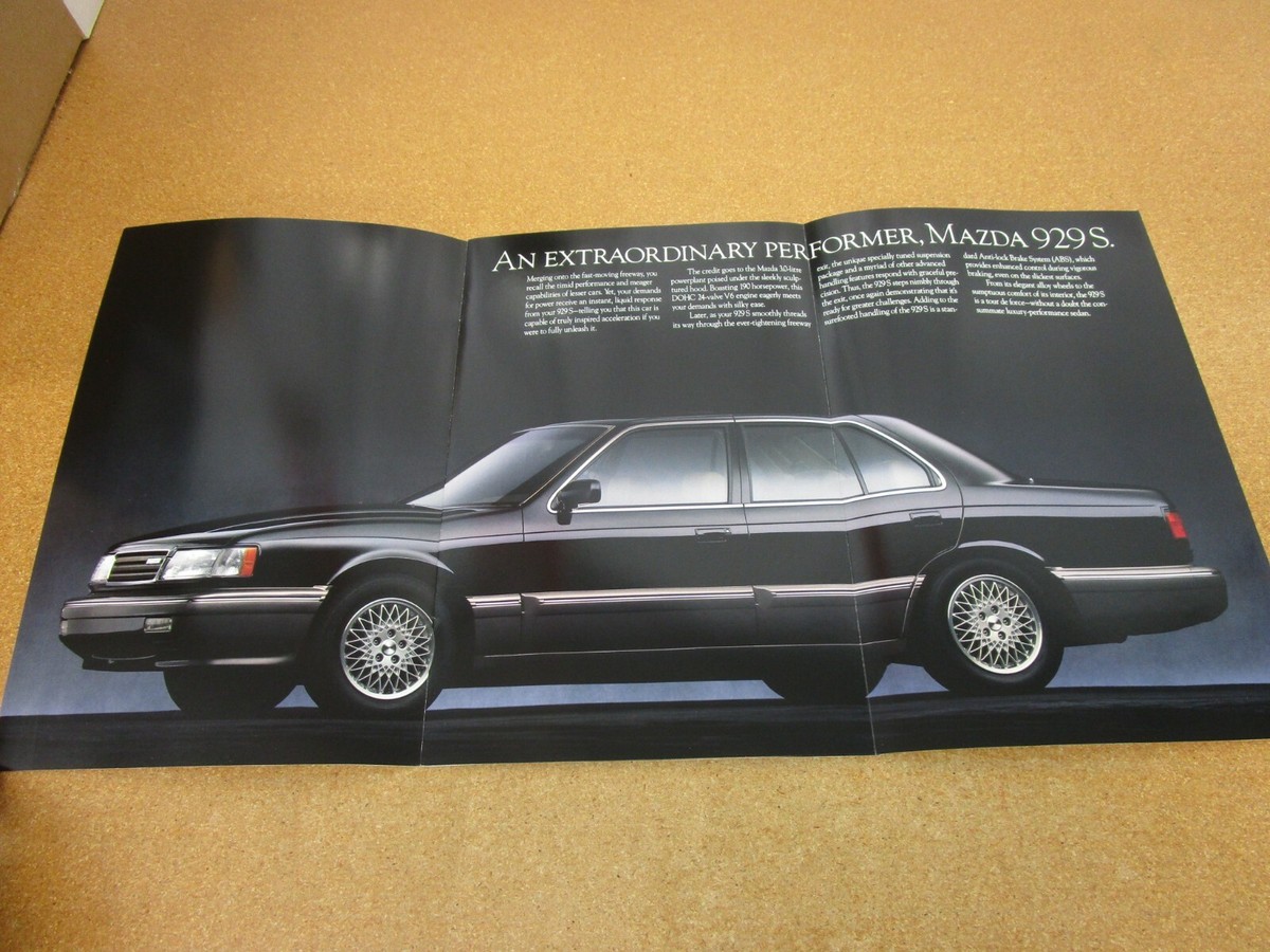 1990 Mazda 929 S sedan sales brochure 18 pg ORIGINAL literature | eBay