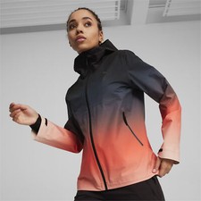 Puma Seasons Rain Running Woven Jacket Regular Fit Full Zip Top - Womens