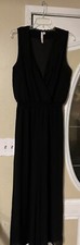 Womens Wide Leg Black Chiffon Style Jumpsuit Large Tank