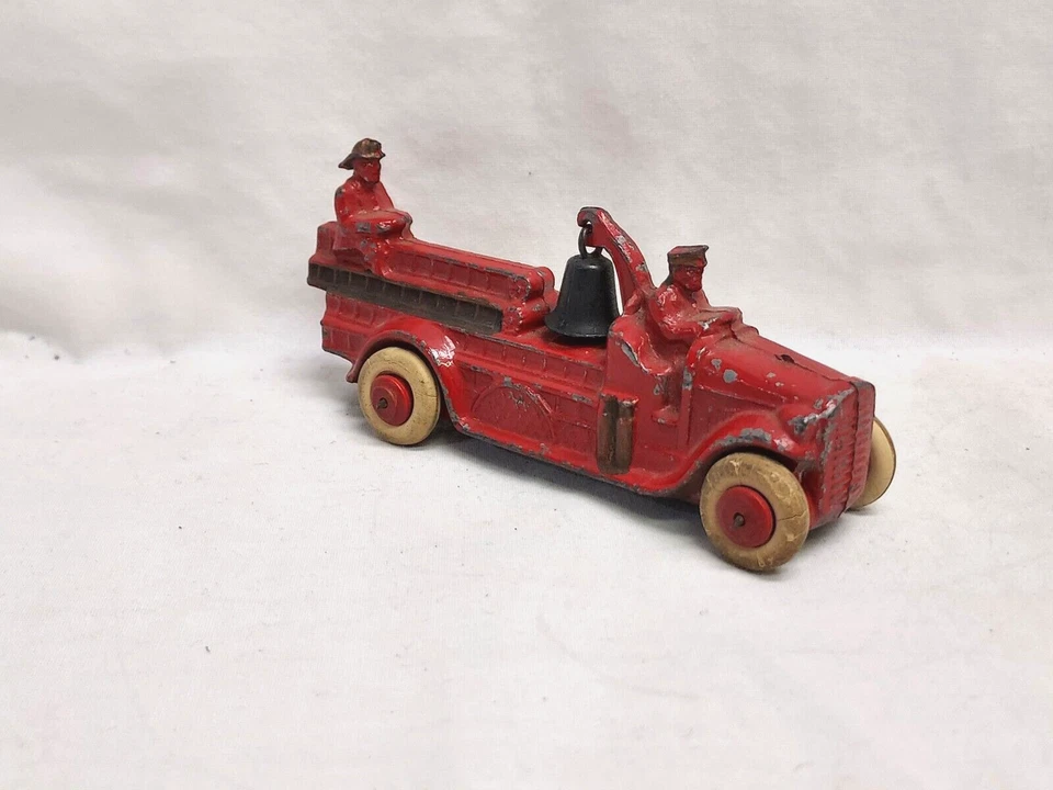 Camión de bomberos Barclay Ladder de colección de 1930 con campana/camión de juguete antiguo/pintura original/en muy buena condición Foto 4 de 4