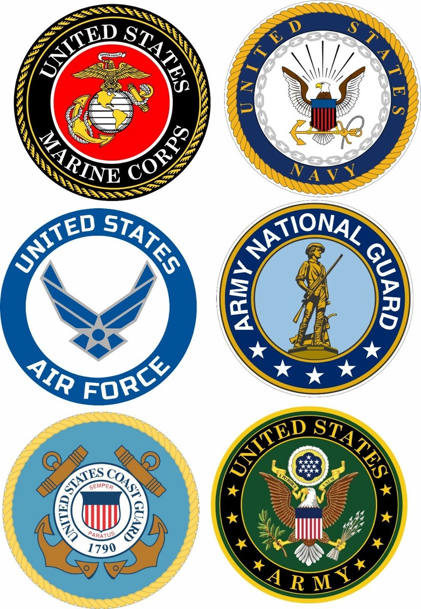 USAF Roundel Sticker - 5" X 2.65" Self-Adhesive Vinyl Decal, Made In USA