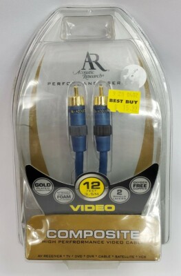 Acoustic Research Video Cable 12' Coaxial Cable Gold Plated RCA Connectors AP002