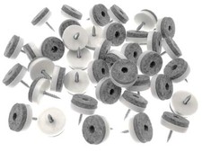 Furniture Felt Pad 40pcs Screw-on Chair Glide Slider 24mm 0.95" White