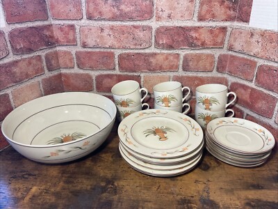 Vintage Thomas Jefferson Monticello China Set Foreign Advisory Lot Of 19