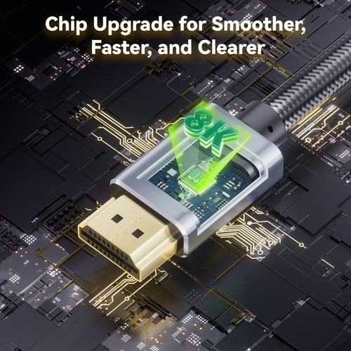 Active 8K HDMI 2.1 to DisplayPort DP 1.4 Cable 2m 4K 120Hz Adapter PS4 Apple TV - Picture 6 of 12