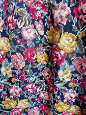 Liberty of London vintage Varuna Wool shawl scarf floral pattern 51 x 51  ins