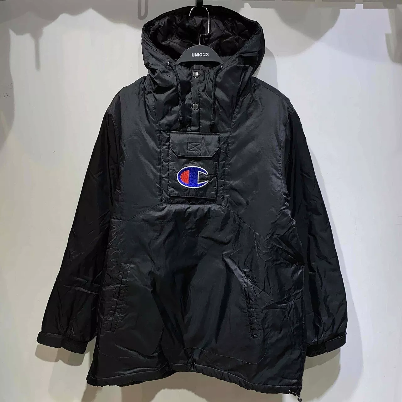 Veste parka pull noir Supreme X Champion 18ss taille L