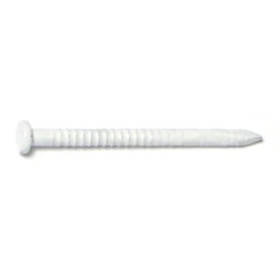 1" White Painted Steel Panel Flat Head Nails (280 pcs.) - Afbeelding 1 van 1