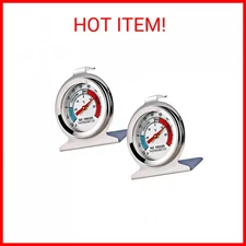 2 Pack Refrigerator Freezer Thermometer Large Dial Analog Thermometer