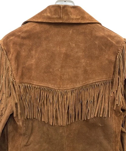 RANCHER by Schott Schott RANCHER Fringe Leather Jacket Men's Size 38 Brown image 7