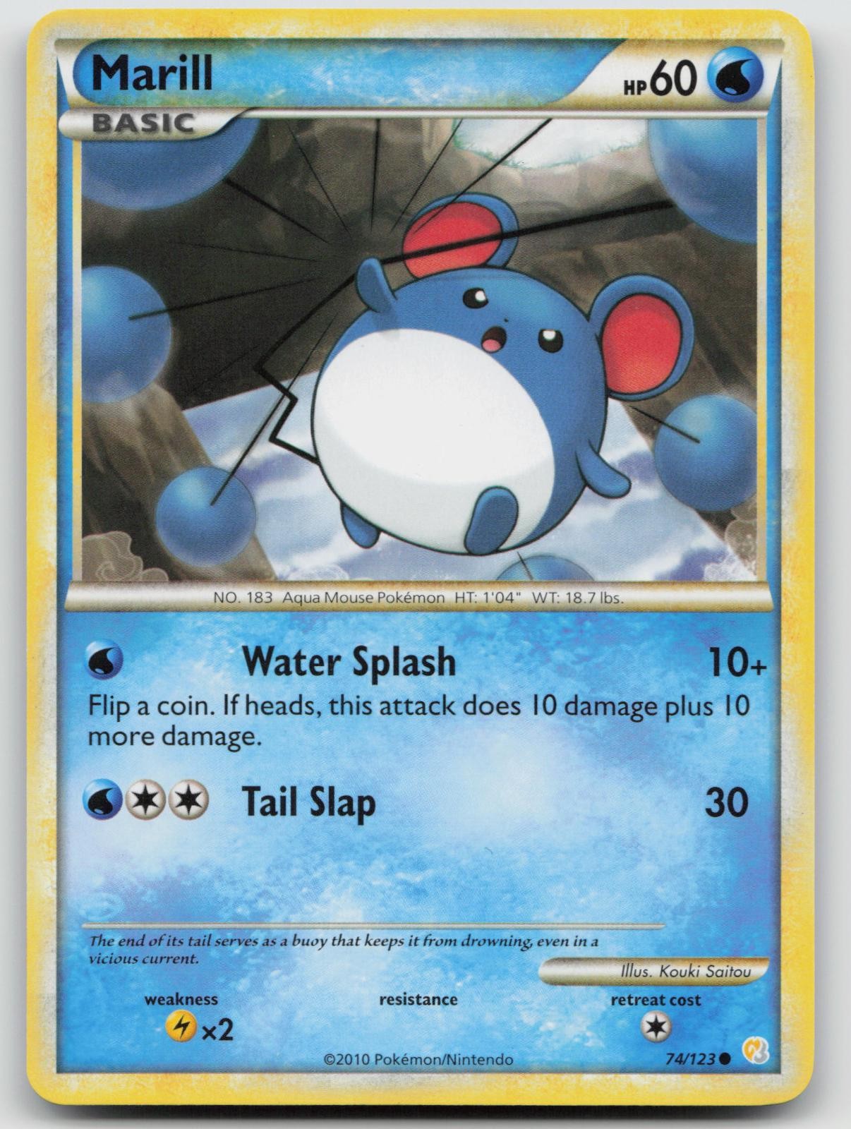 Marill 74/123 HeartGold & SoulSilver Pokemon LP