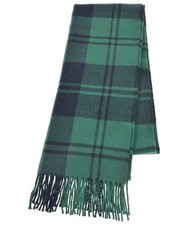 Johnstons of Elgin Scarves GreenxBlack(Check ...