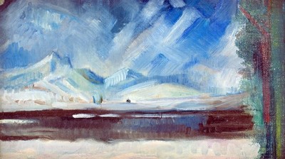 15267.Wall Decor Poster.Interior Art.Weisz-Kubínčan Painting Winter Landscape