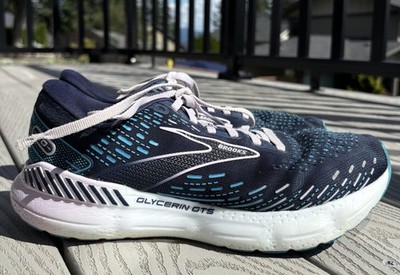 Brooks Glycerin GTS 20 Women's Running Shoes Navy Blue Teal Size 9.5