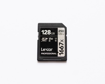 Lexar Professional 128 GB 1667x 250 MB/s V60 UHS-II SDXC