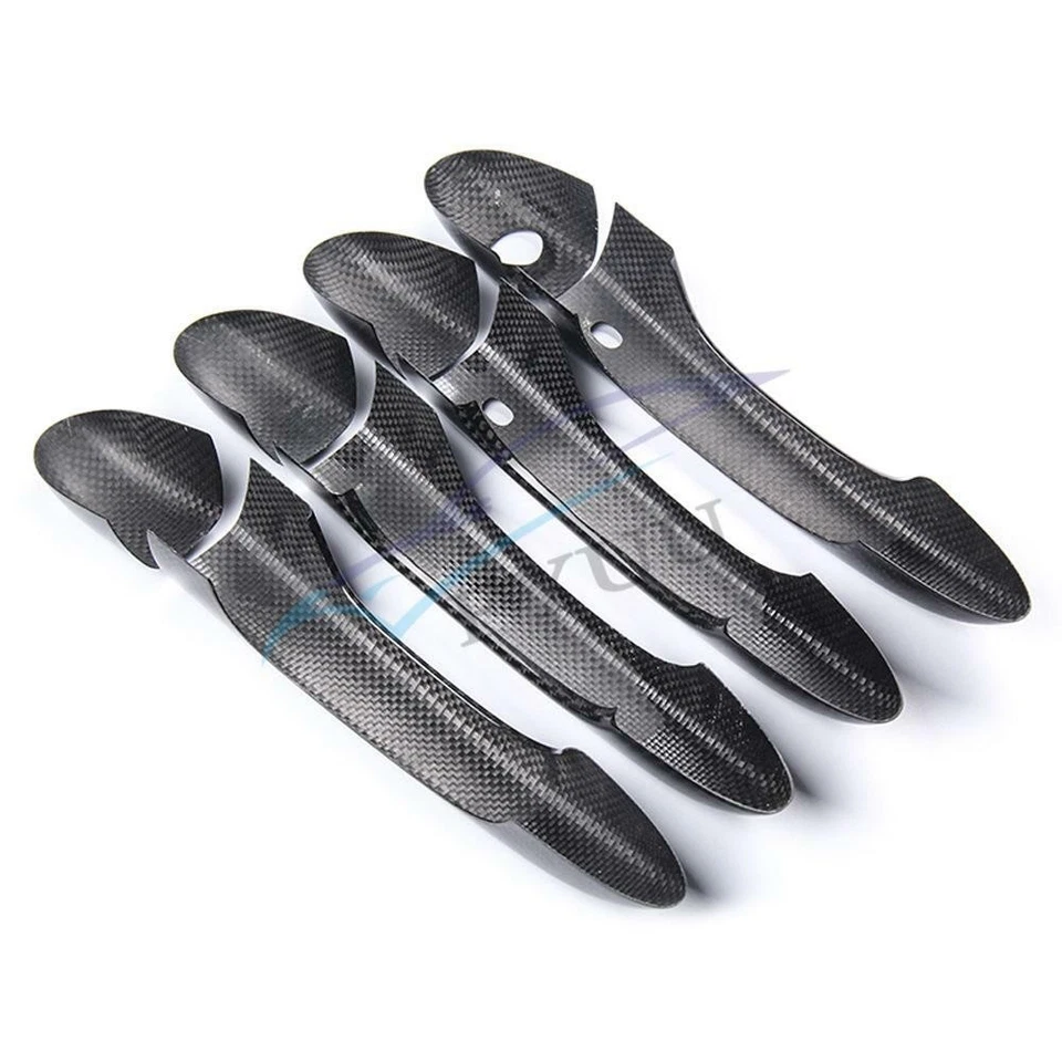 1 juego de molduras de manija de puerta de fibra de carbono real para Maserati Ghibli 2014-2019 Foto 4 de 4