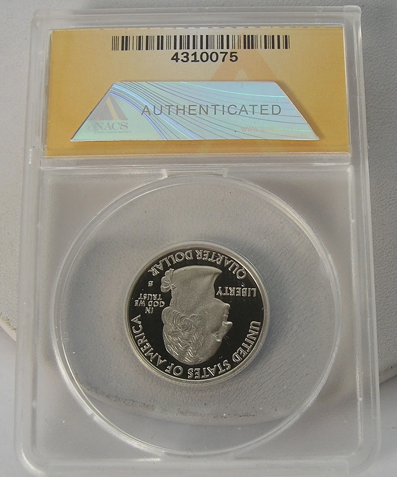 2009 S N. Mariana Island 25 Cent Quarter ANACS PF70 DCAM Proof Deep Cameo Slab - Image 2 of 2