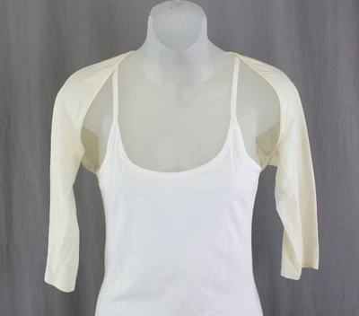 Morgane Le Fay Women's Cream 100% Organic Cotton Shrug One Size $220 - Image 1 of 4