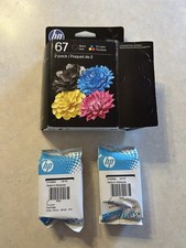 New Sealed Open Box HP 67 Black  Tri-Color Ink Cartridges EXP: July 2027