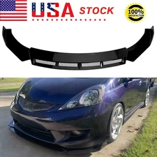 For Honda Fit 2006-2020 Glossy Black Front Bumper Lip Spoiler Splitter Body Kit