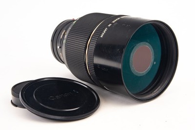 Canon 500mm f/8 Mirror Reflex New FD MF Telephoto Lens with Caps Vintage V20
