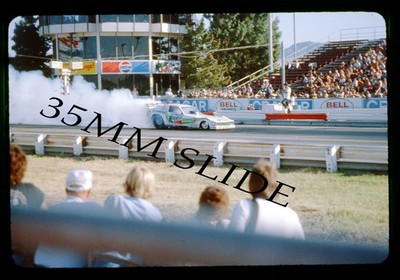 35MM NHRA SLIDE - JOHN FORCE MOUNTAIN DEW FUNNY CAR BURNOUT #GY9