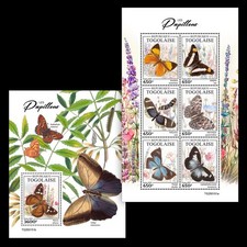 Butterflies MNH Stamps 2025 Togo M/S + S/S